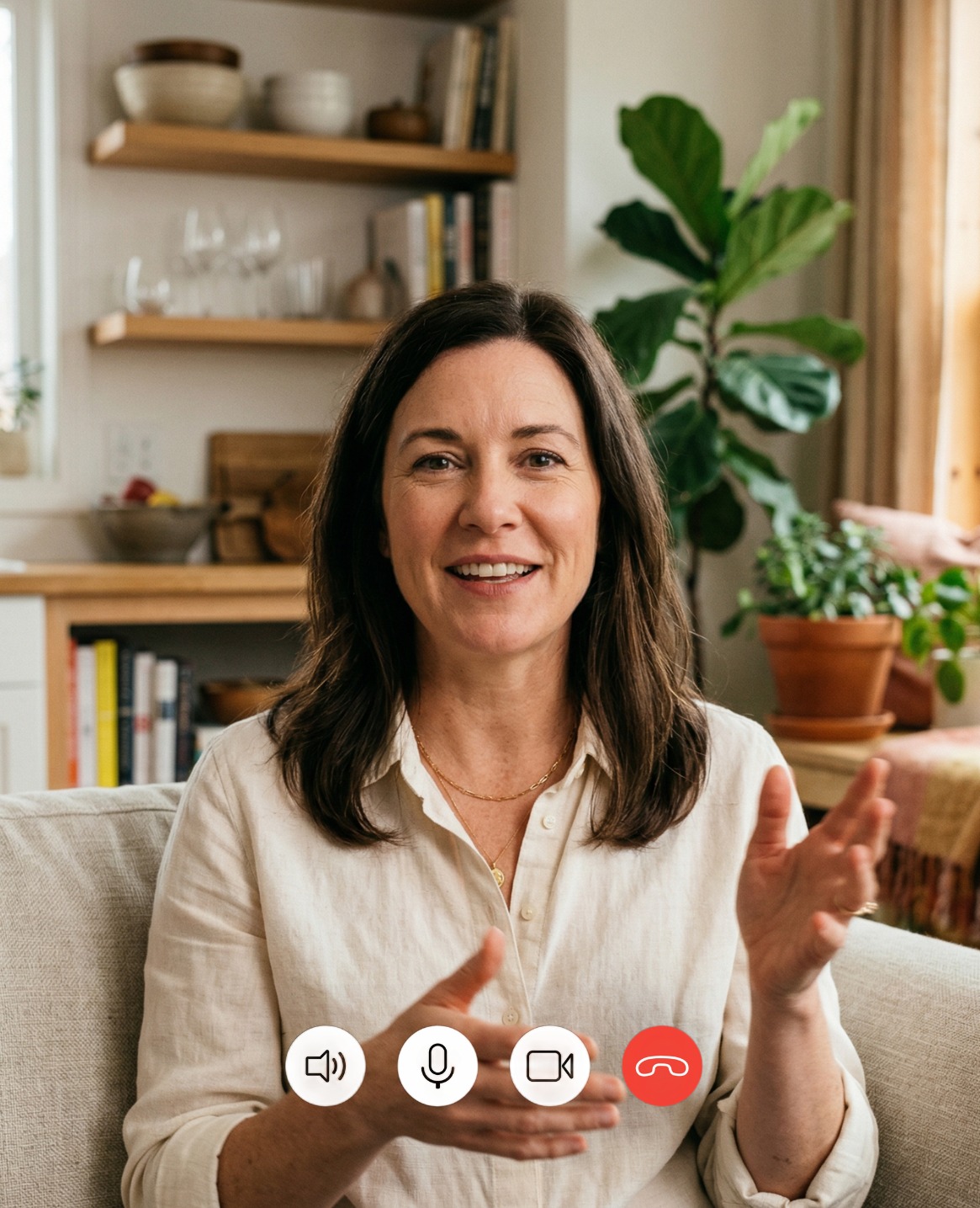 Registered dietitian on a virtual consultation